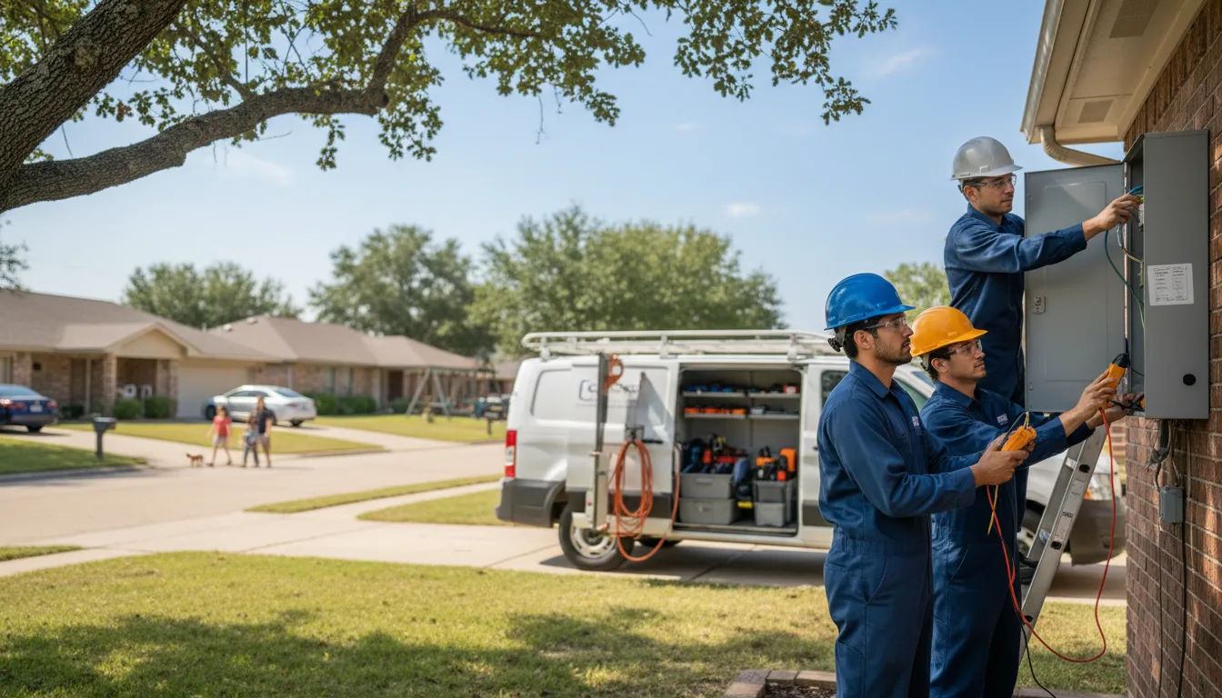 Certified electrician providing emergency electrical services in Adkins, TX